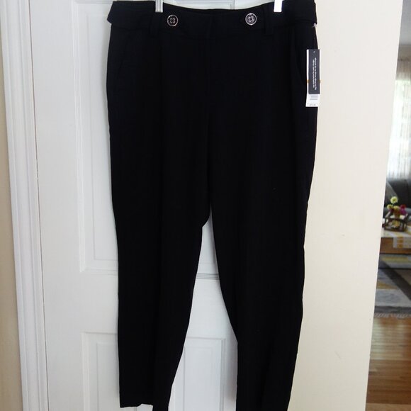 NWT $72 RAFAELLA RL8N202 Black Modern Fit Stovepipe Dress Slacks Pants – 16W - Picture 1 of 7
